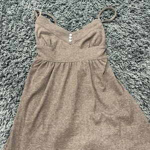 Brown Babydoll with Button Detail
